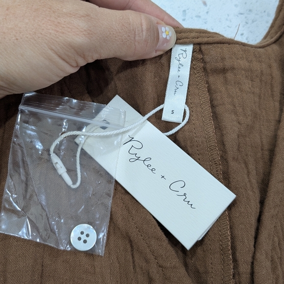 NWT Rylee + Cru Mandi Midi Dress in Brown - Picture 9 of 12